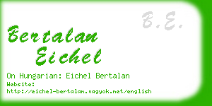 bertalan eichel business card
